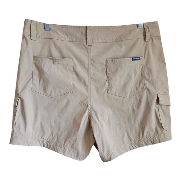 EDDIE BAUER Women's 16 Cargo Shorts Golden Beige 6 Pockets Quick Dry 36 x 5" - Picture 6 of 7
